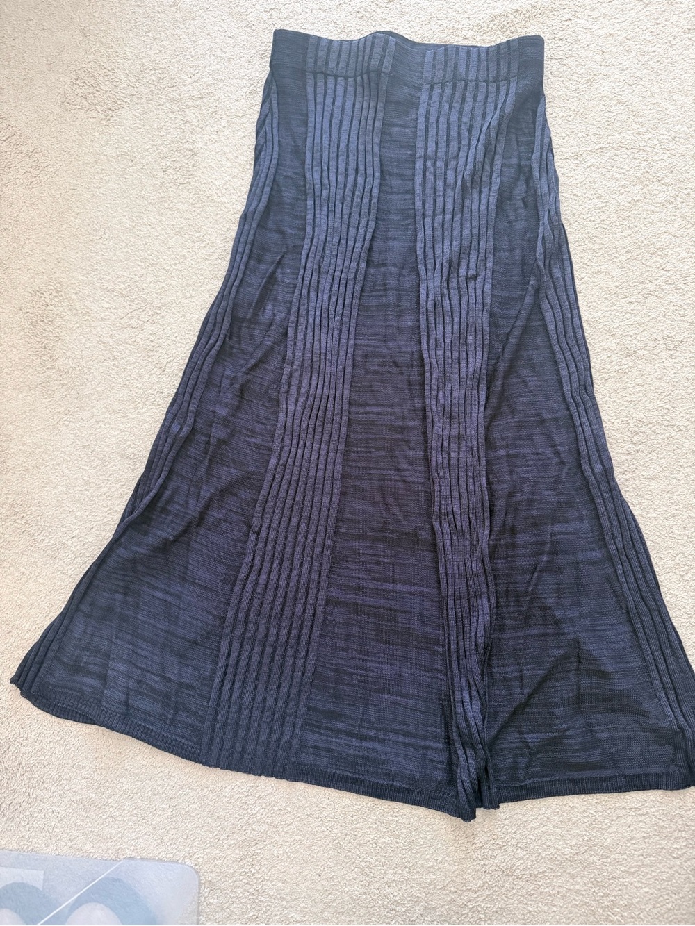 COS Navy Ribbed Knit Skirt - Picture 2 of 3